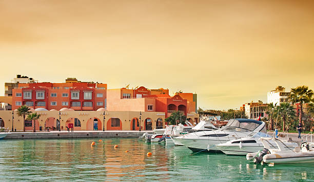 Yacht bay in Hurghada. Image was taken in Egypt – Hurgada Marina boulevard